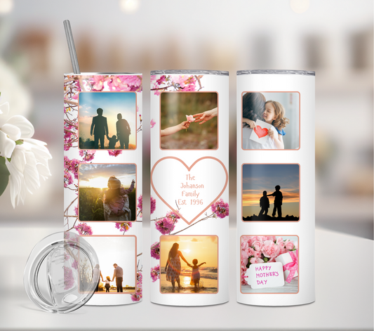 Personalized - 8x photos - Add any wording, quote etc. 20oz Tumbler