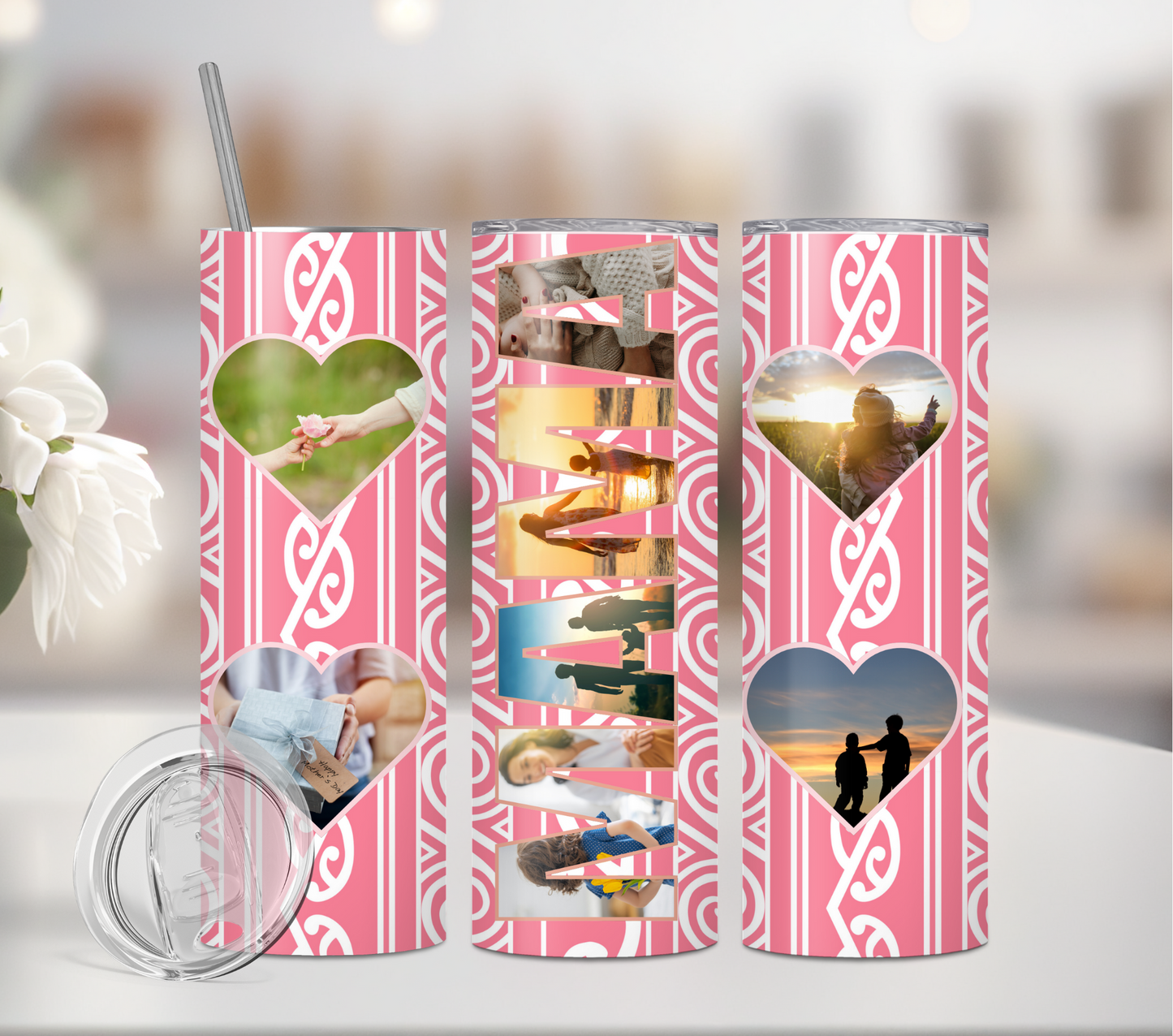 Pink Mama - Add 8x photos - 20oz Tumbler