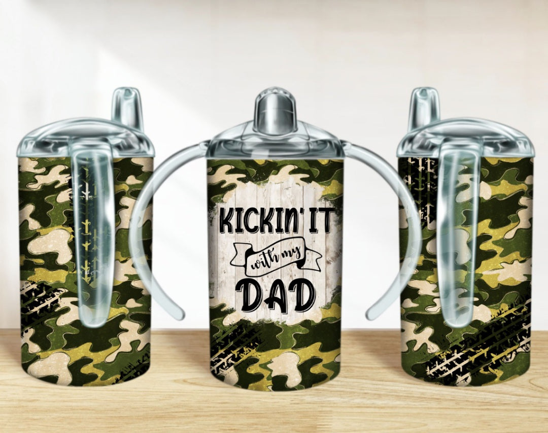 "Kicking it with my Dad/Mini" 20oz and 12oz set